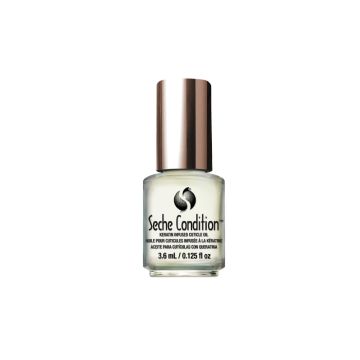 Front view of the 0.125-ounce glass bottle of Seche Condition Keratin-Infused Cuticle Oil